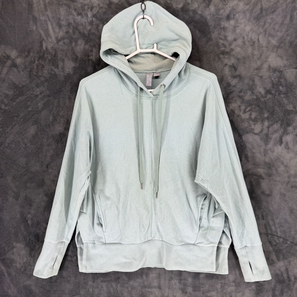 Sweaty Betty After Class Hoodie Blue Oversized Sweatshirt SB8475 Womens 8